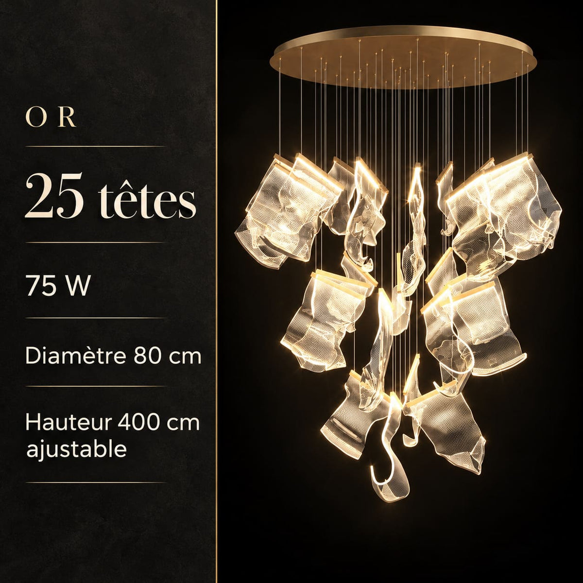 Lustre de luxe au design moderne - LED