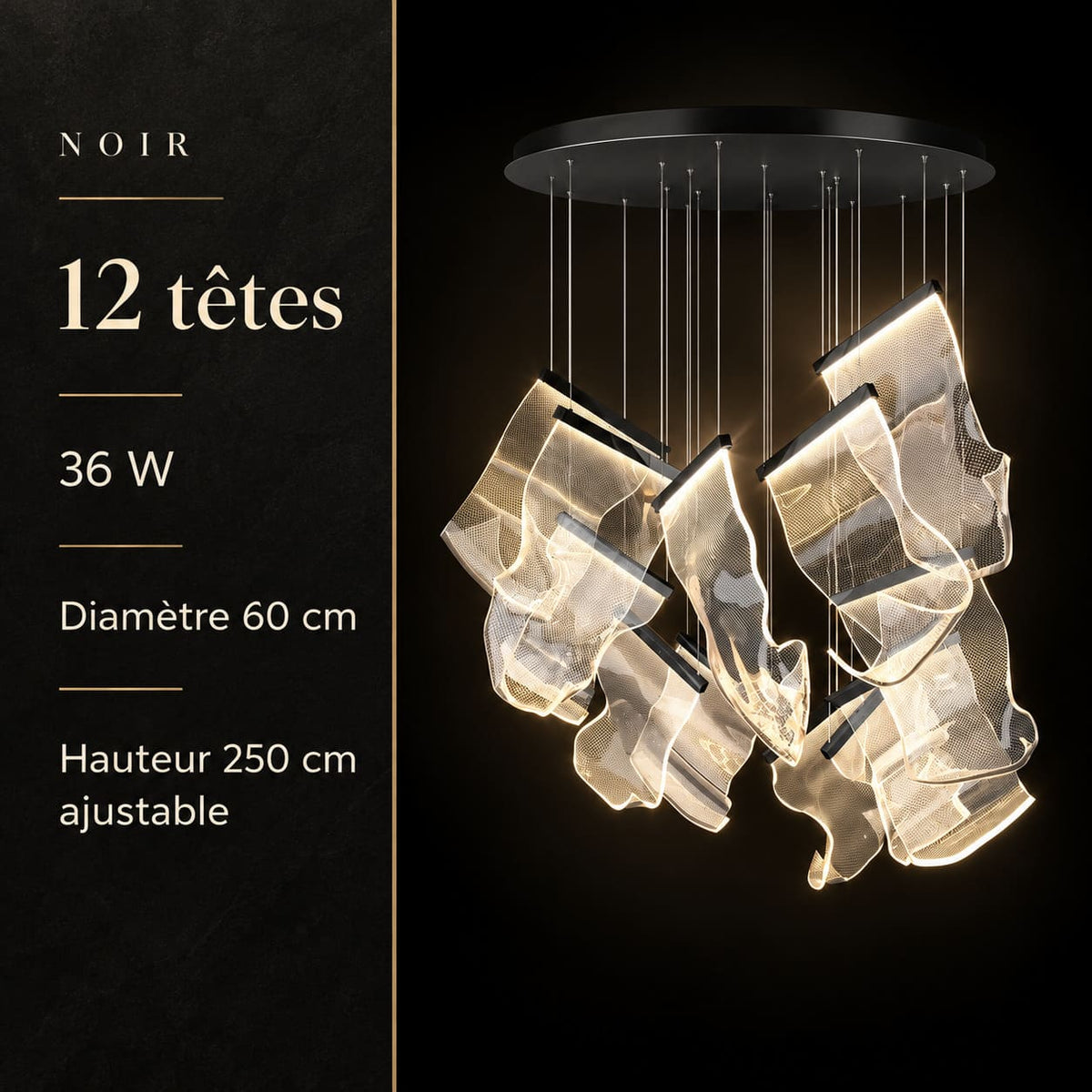 Lustre de luxe au design moderne - LED