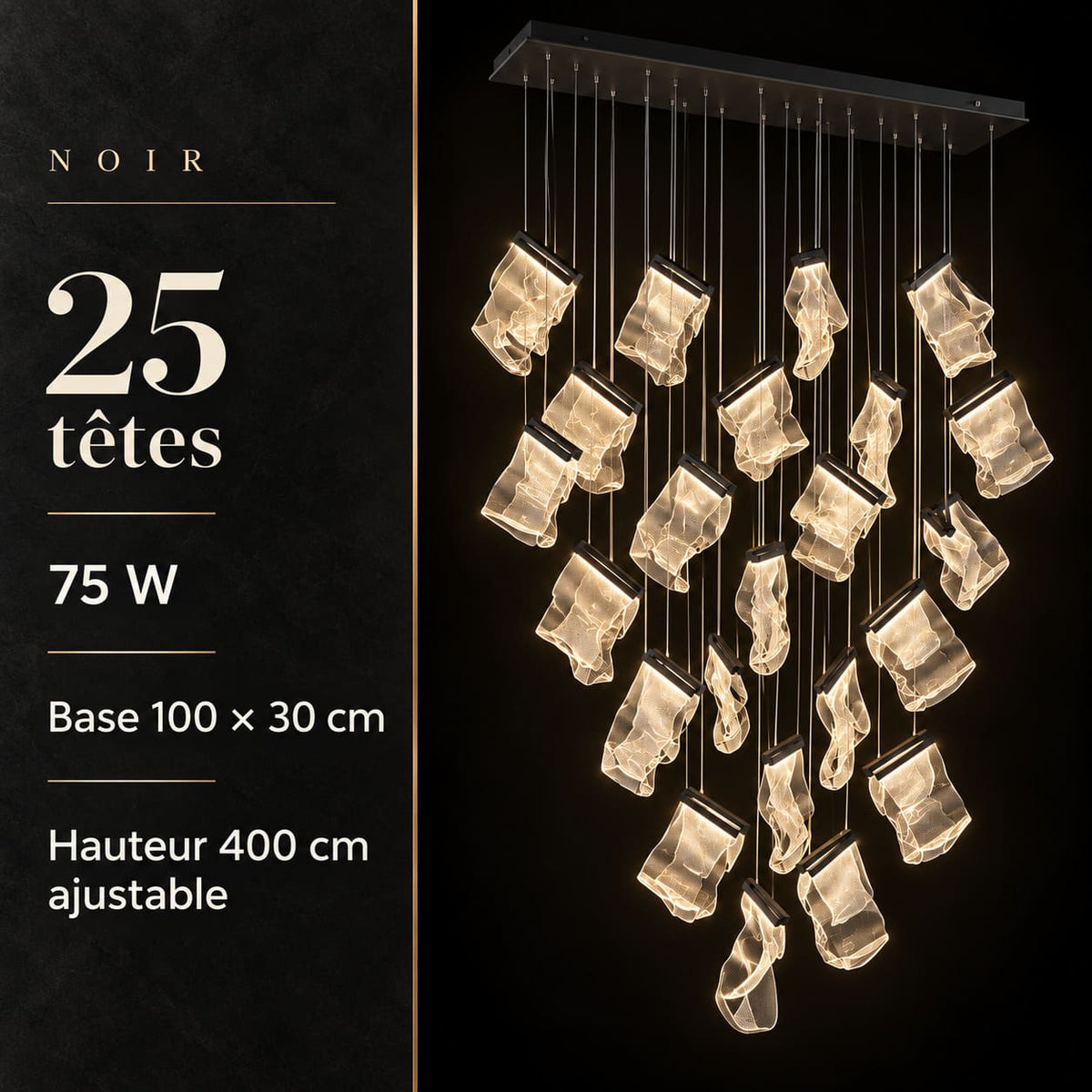 Lustre de luxe au design moderne - LED