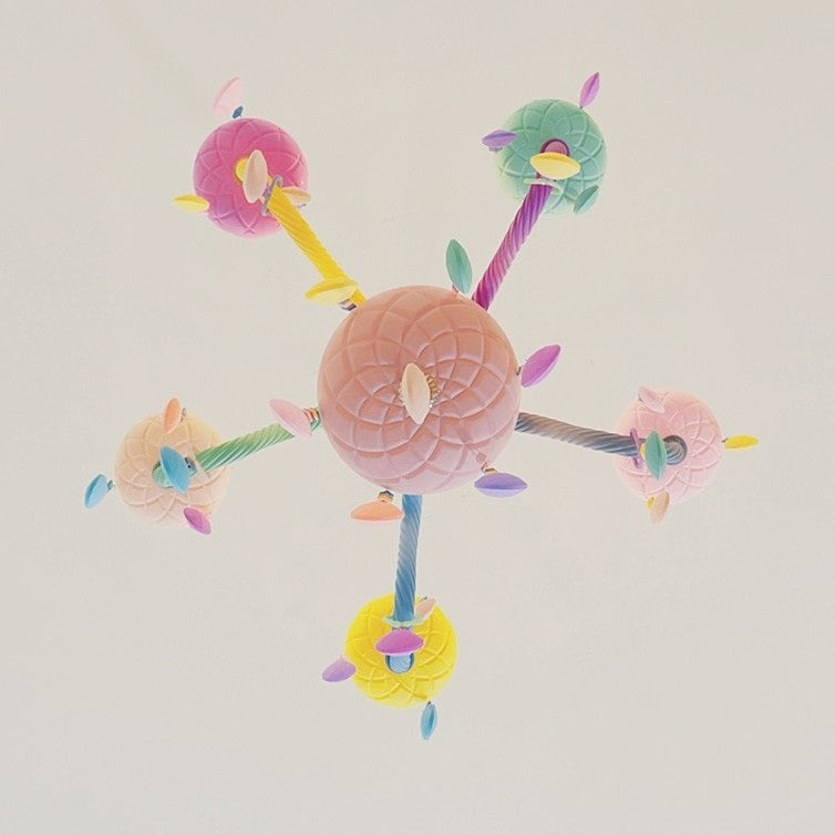 Lustre chandelier chambre enfant- arc en ciel multicolore