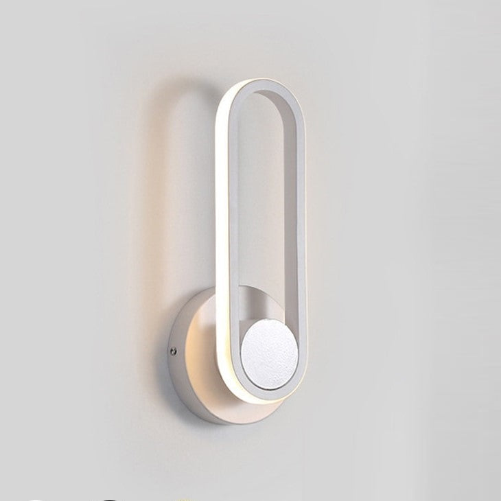 Applique murale rotative à 330° noire ou blanche au design futuriste