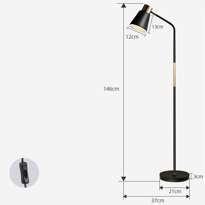 Lampadaire sur pied à tête rotative, design moderne