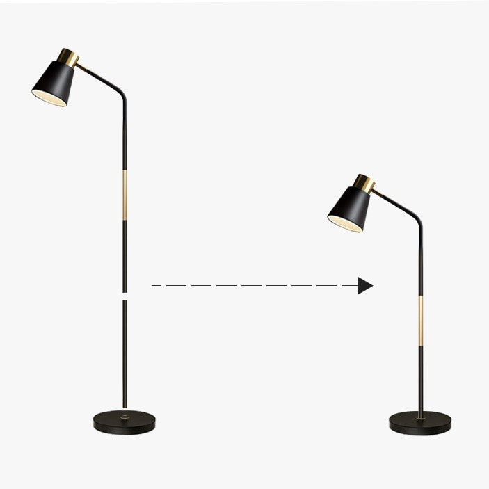 Lampadaire sur pied à tête rotative, design moderne