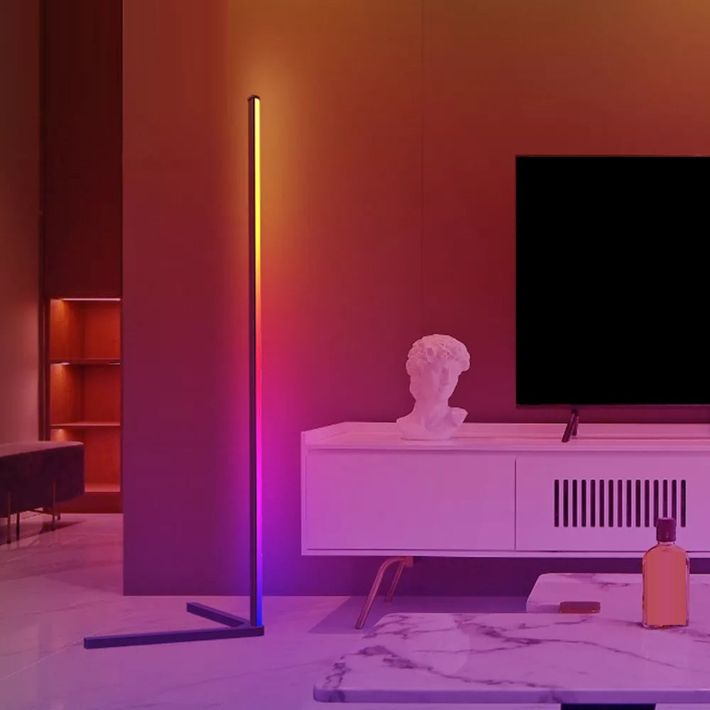 Lampadaire d’angle LED de couleurs