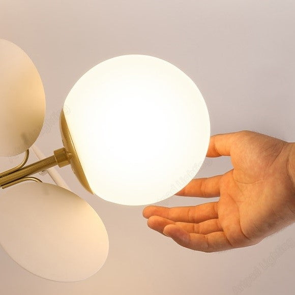 Suspension fleurie en acier brossé