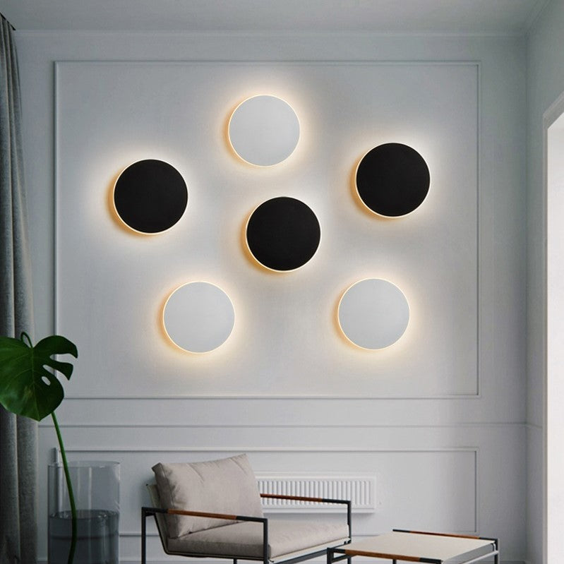 Applique murale ronde LED en aluminium