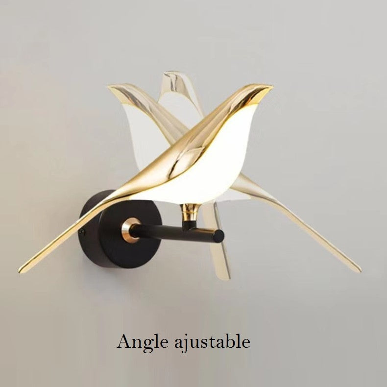 Applique murale à LED | Oiseaux dorés