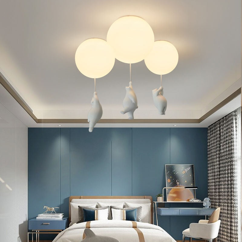 Lustre enfant ours polaire suspendu