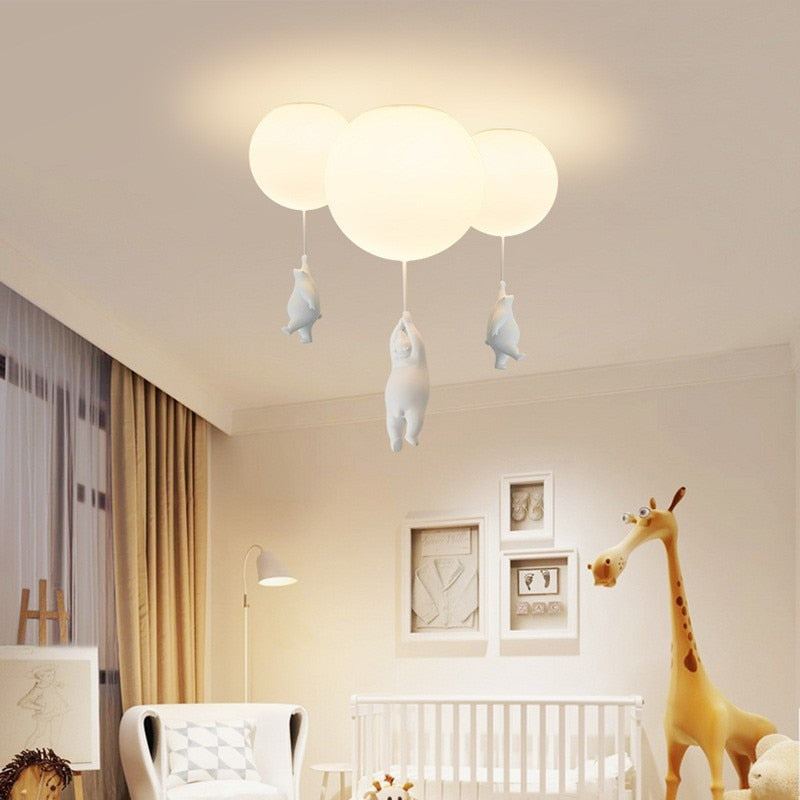Lustre enfant ours polaire suspendu