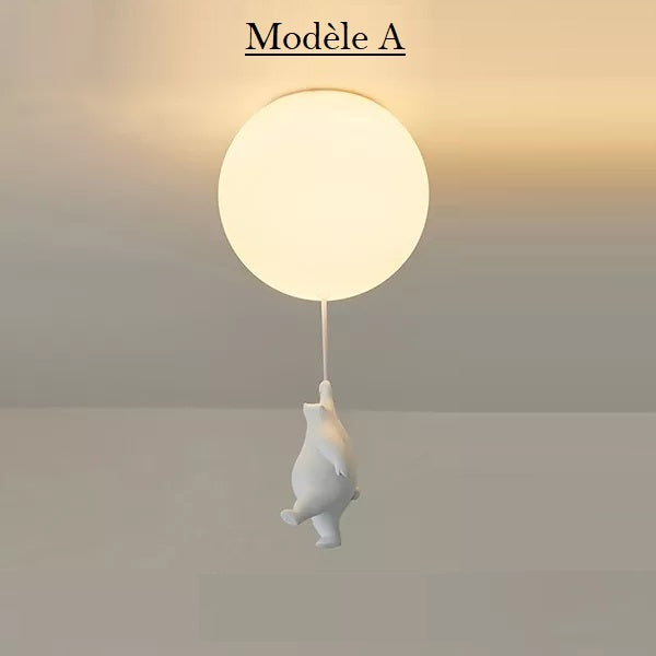 Lustre enfant ours polaire suspendu