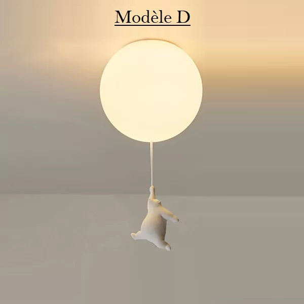 Lustre enfant ours polaire suspendu