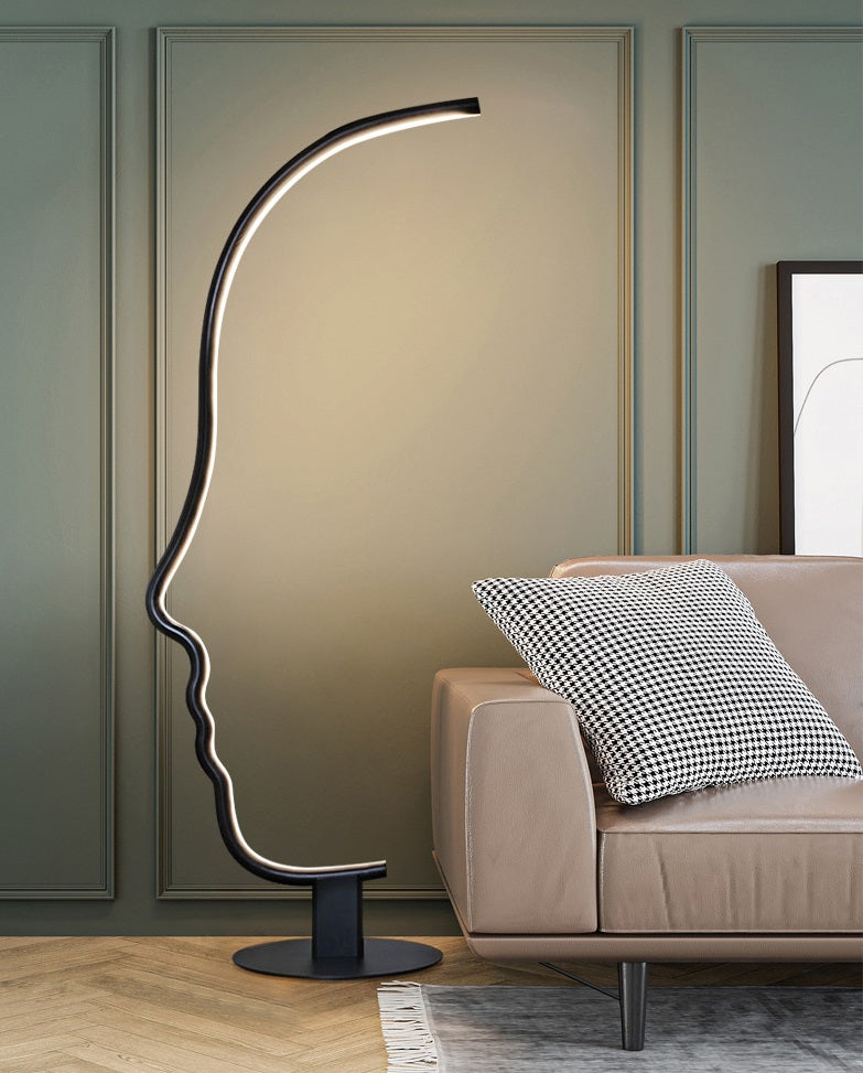 Lampadaire visage design moderne