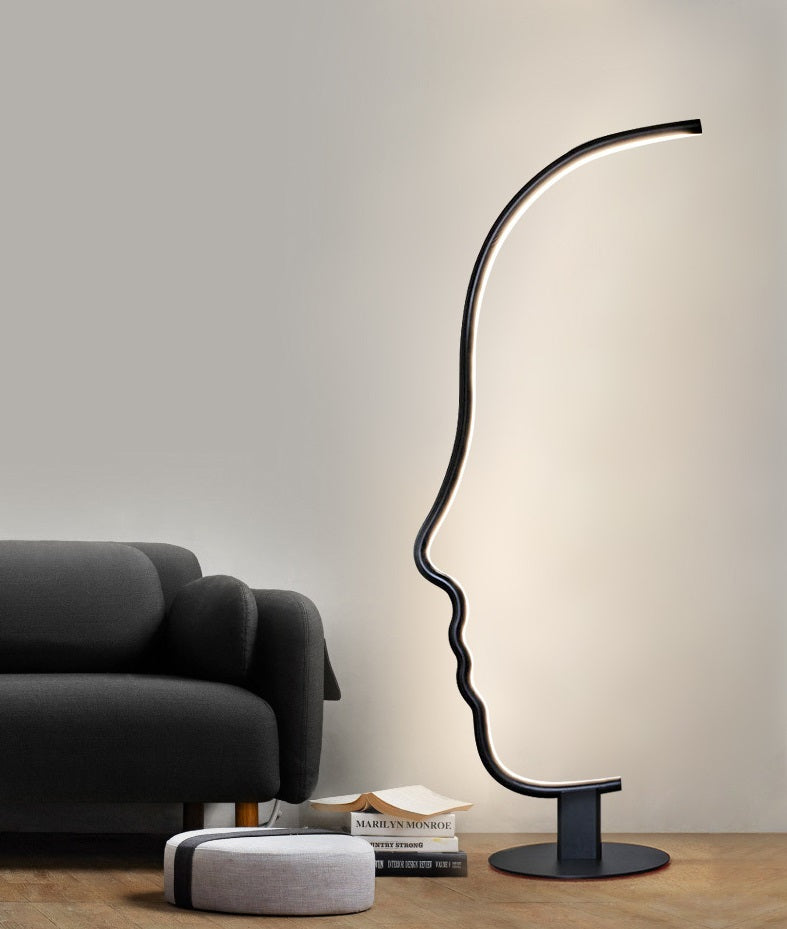 Lampadaire visage design moderne