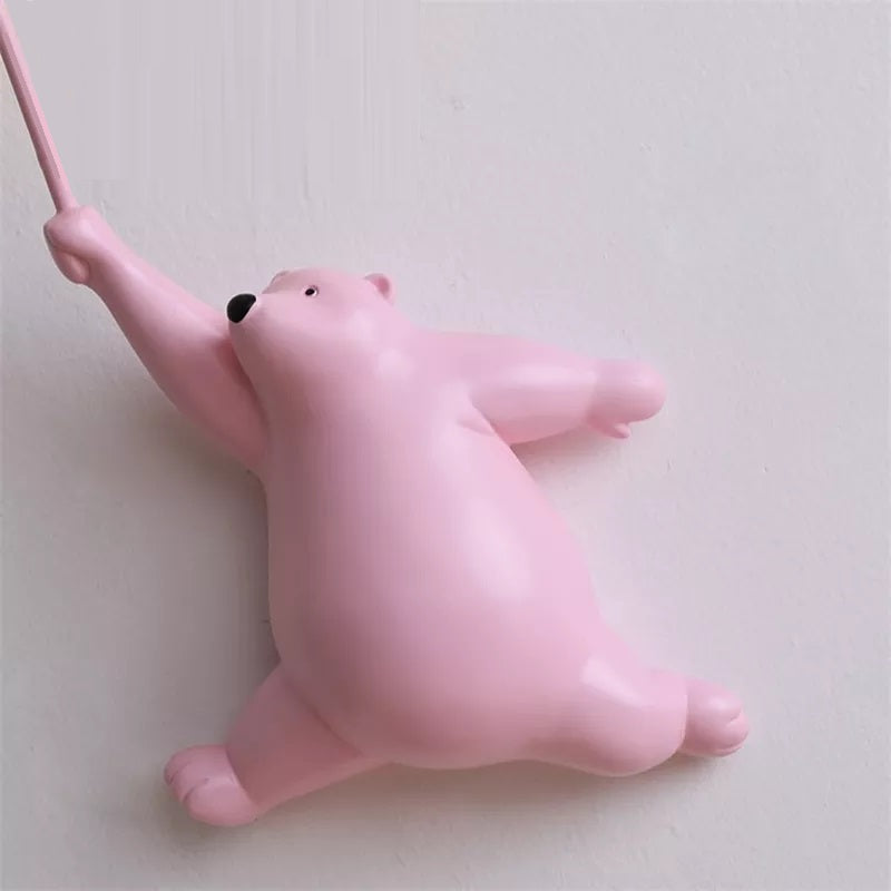 Applique murale ours polaire et boule blanche