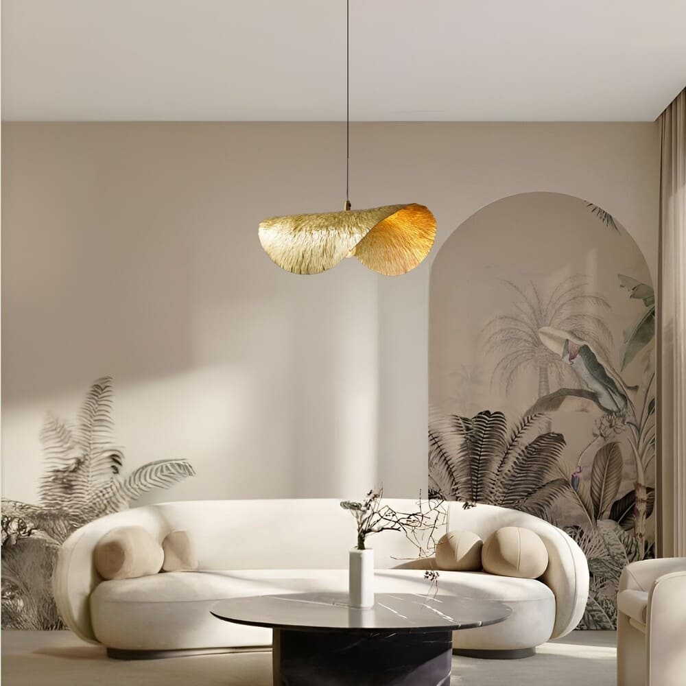 Elegante Pendelleuchte | Gehämmerte Kupferspäne