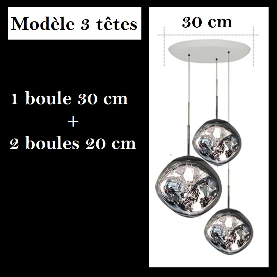 Suspension style verre soufflé | Boule de lave
