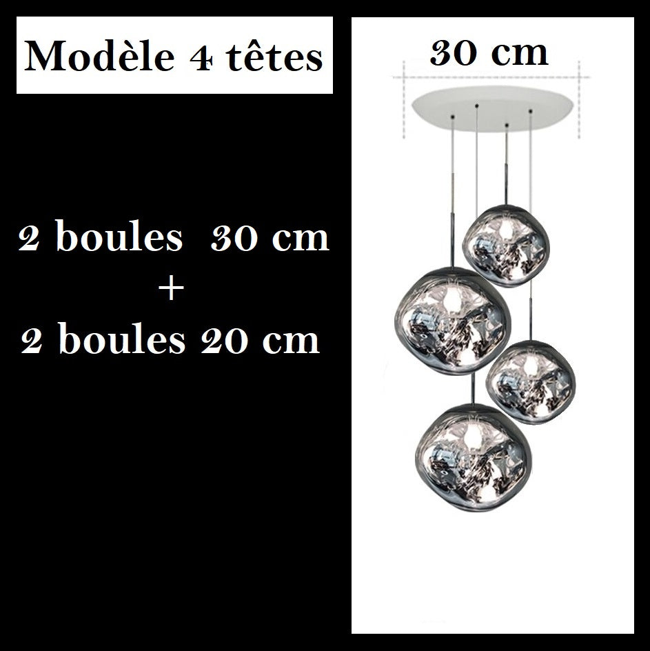 Suspension style verre soufflé | Boule de lave