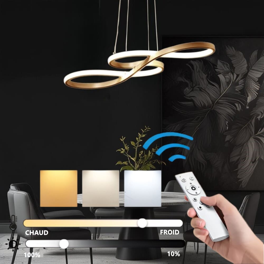Suspension LED élégante en aluminium | Clef de sol