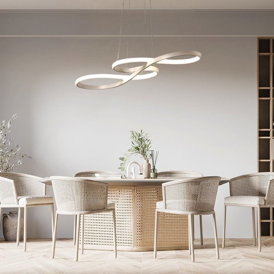 Suspension LED élégante en aluminium | Clef de sol