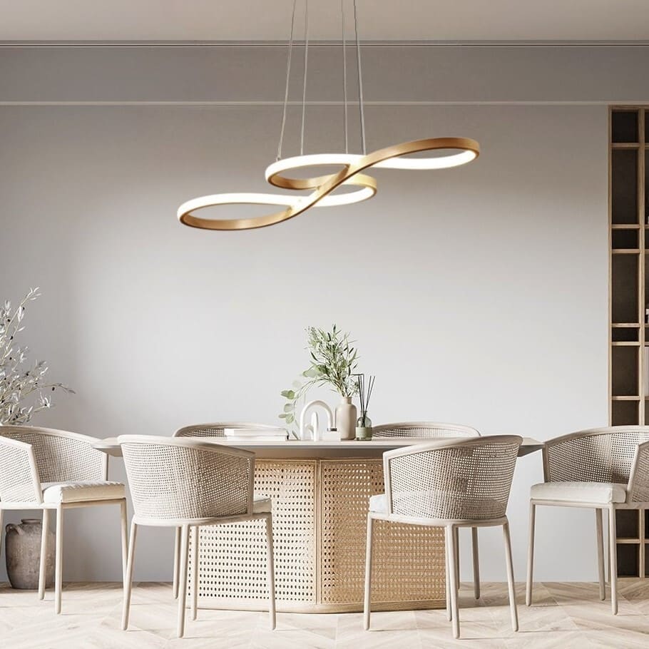 Suspension LED élégante en aluminium | Clef de sol