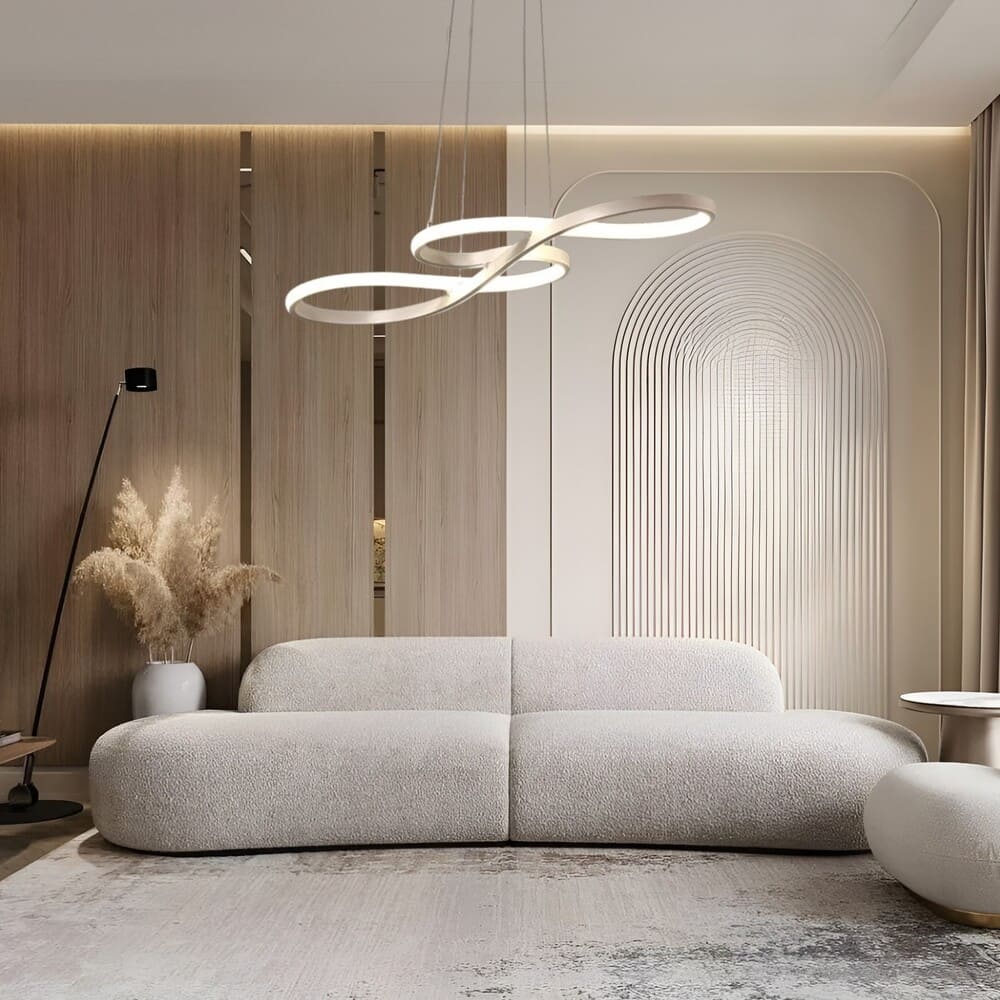 Suspension LED élégante en aluminium | Clef de sol