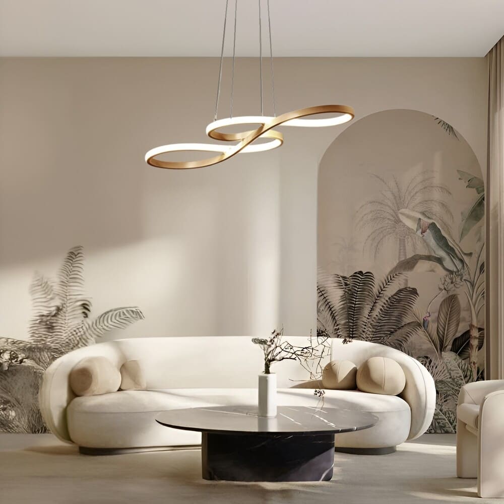 Suspension LED élégante en aluminium | Clef de sol