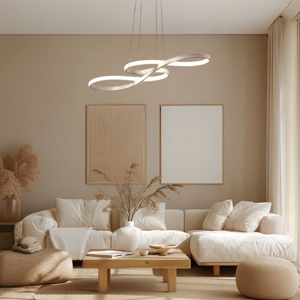 Suspension LED élégante en aluminium | Clef de sol