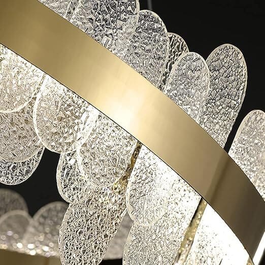 Suspension en verre | Couronne dorée