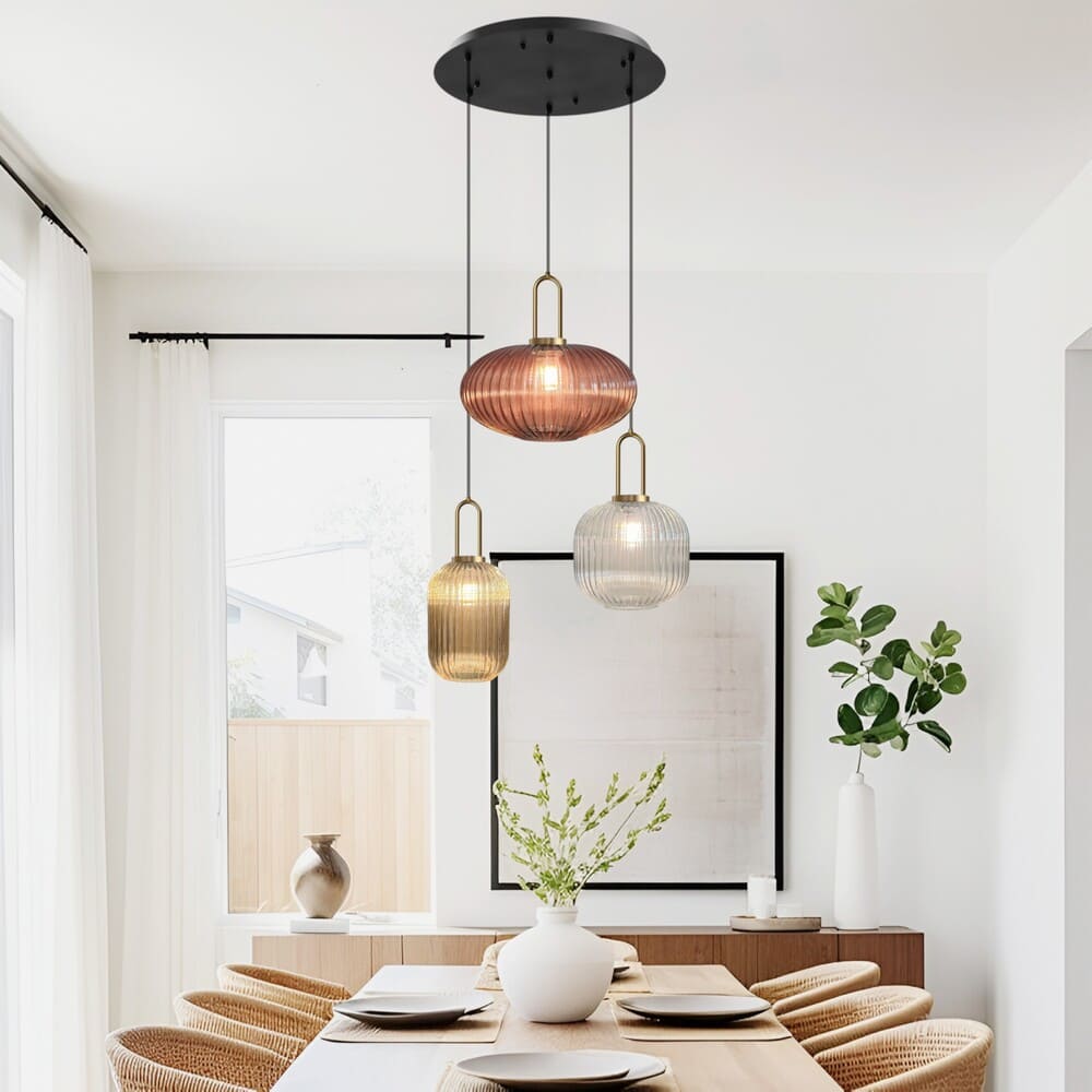 Suspension en verre Vintage | 3 Suspensions