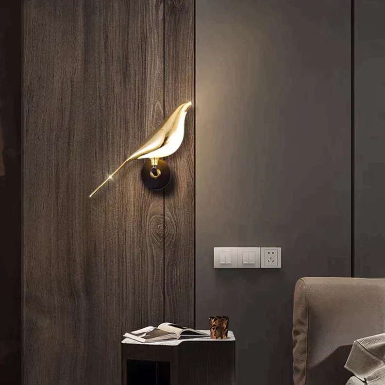 Applique murale à LED | Oiseaux dorés
