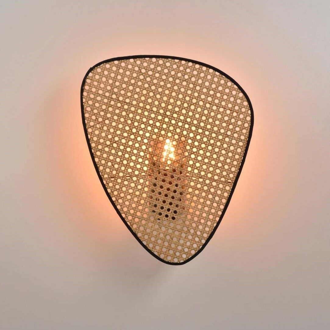 Applique murale aérienne rotin vintage | Style wabi sabi