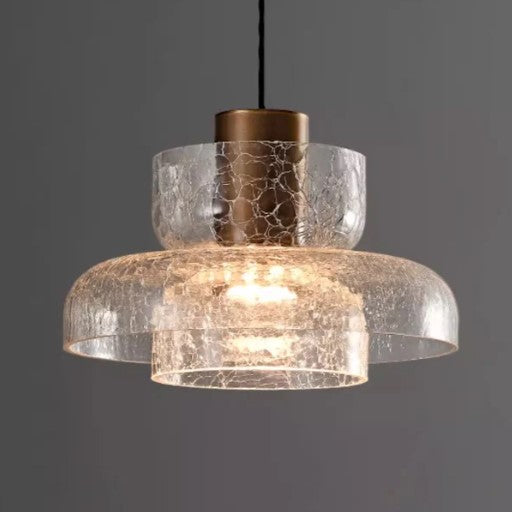 Suspension verre craquelé | Style moderne élégant