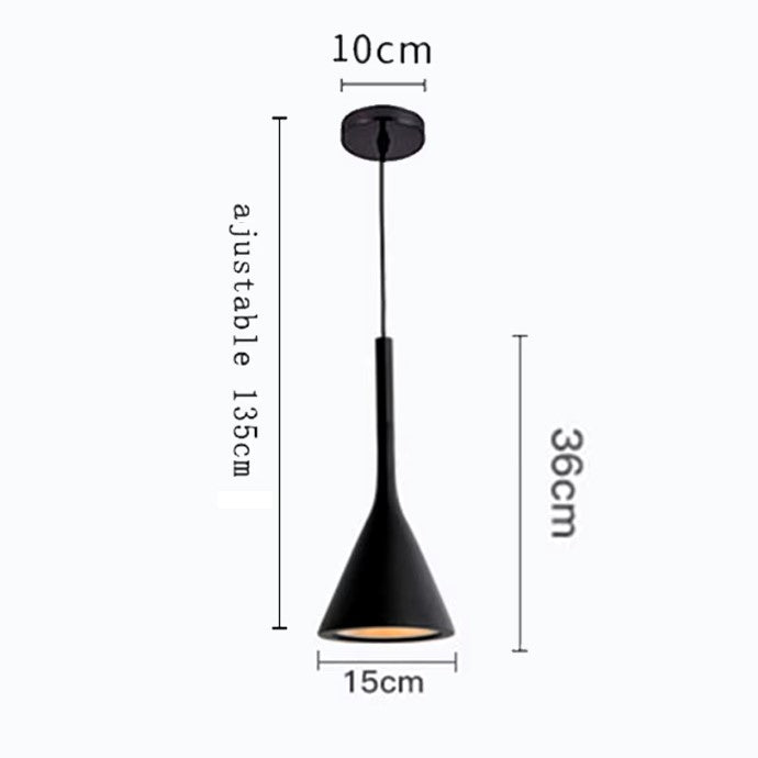 Suspension couleur aux choix en bois et aluminium au design nordique moderne en forme de bouteille