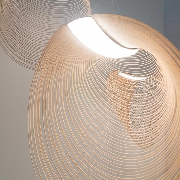 Suspension bois design | Style wabi sabi