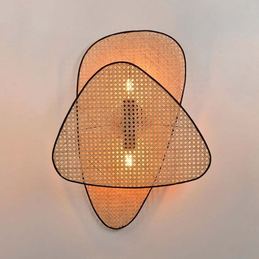 Applique murale aérienne rotin vintage | Style wabi sabi