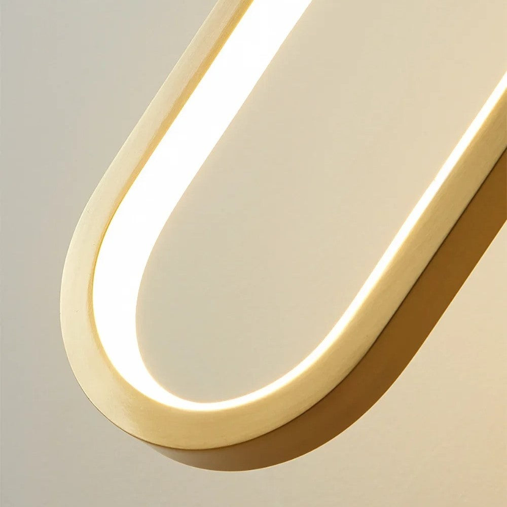 Lustre pendant / Suspension moderne en aluminium noir ou or au style minimaliste