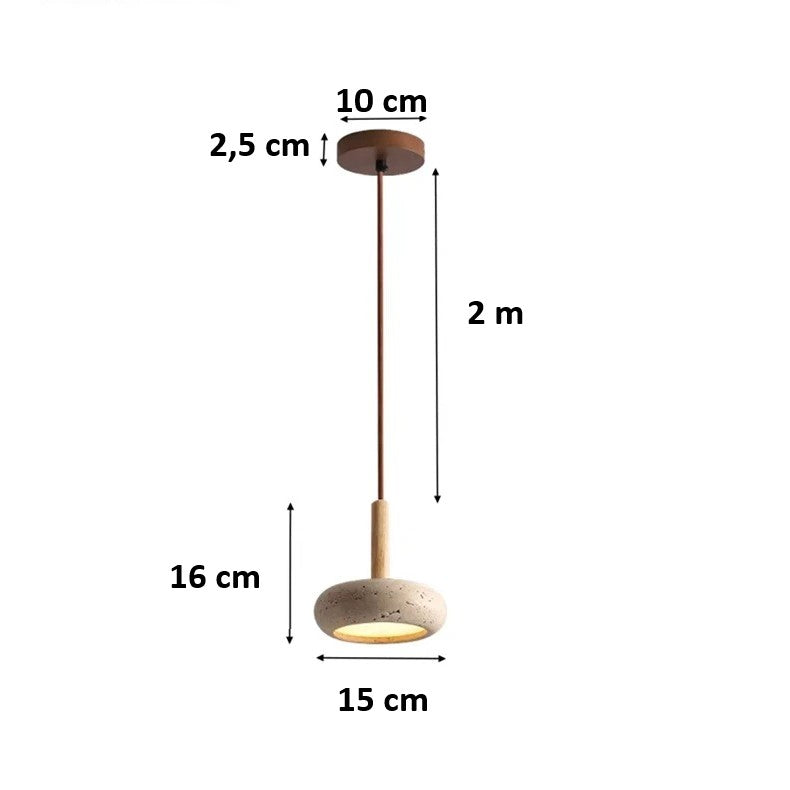 Suspension élégante pierre naturelle | Style wabi sabi