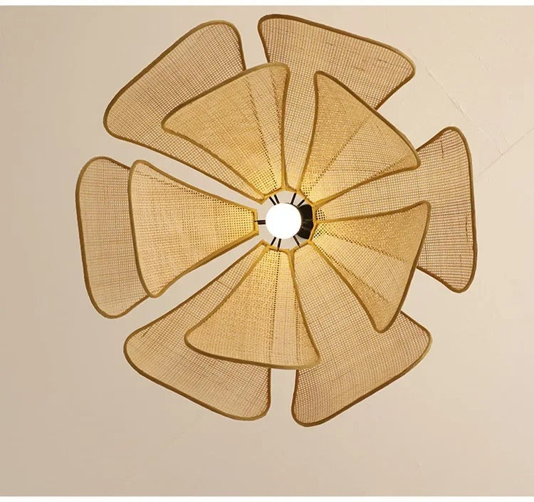 Suspension aérienne rotin | Style floral bohème