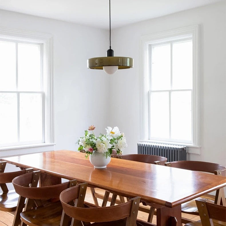 Suspension rétro verre teinté | Style vintage