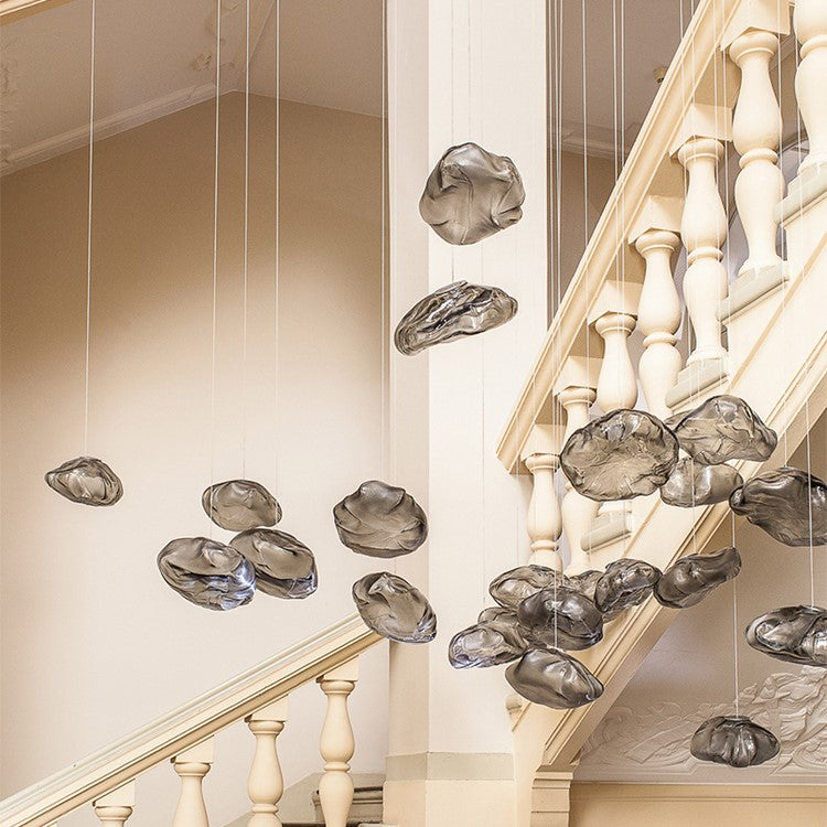 Suspension design verre soufflé | Style aérien contemporain