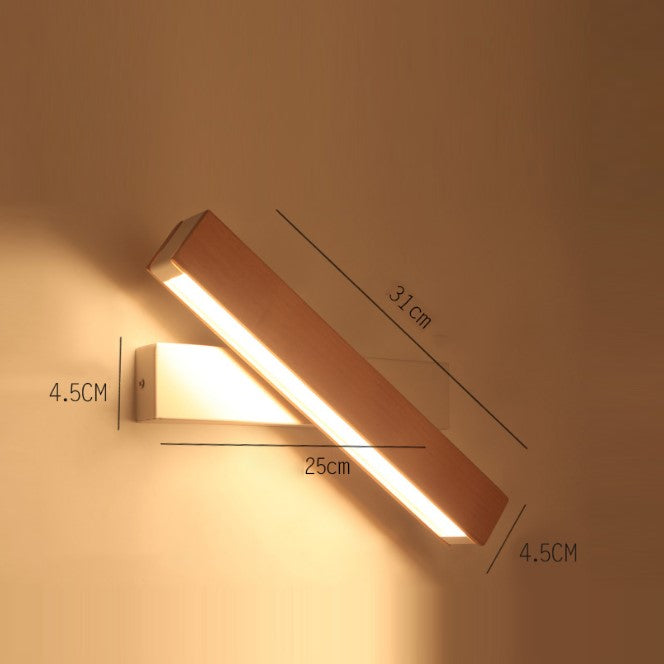 Applique murale rotative en bois et métal au design nordique et moderne