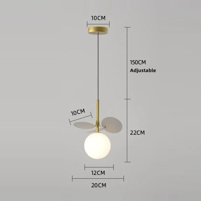 Suspension fleurie en acier brossé