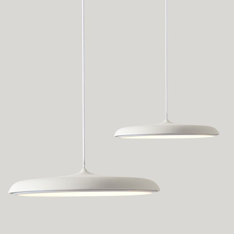Suspension à LED au design nordique et circulaire en forme de disque