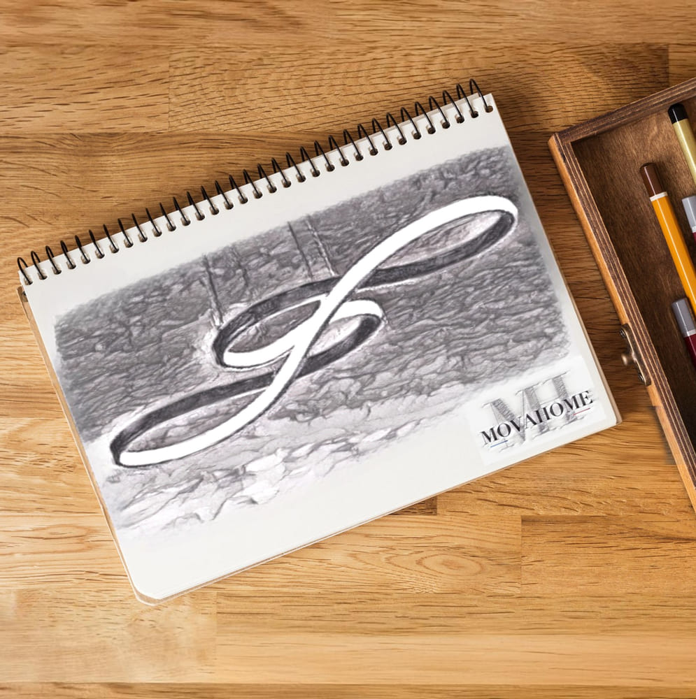 Suspension LED élégante en aluminium | Clef de sol