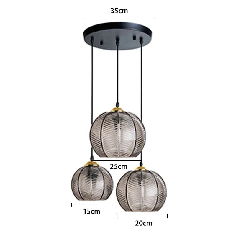 Suspension verre soufflé coloré | Style vintage