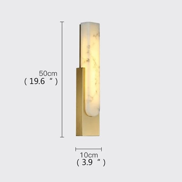 Applique murale marbre et métal