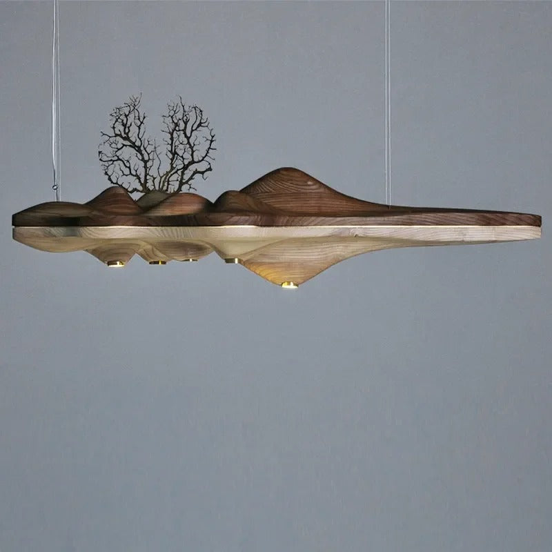 Lustre artistique | Bois véritable