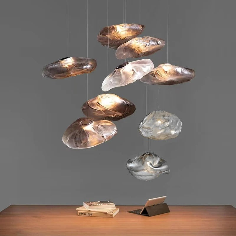 Suspension design verre soufflé | Style aérien contemporain