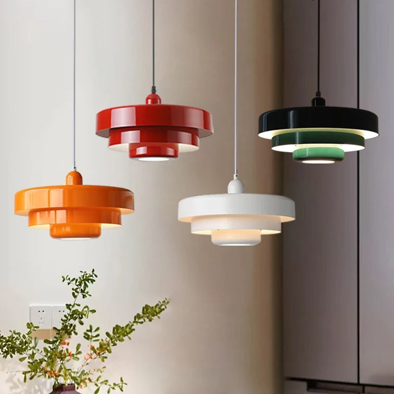 Suspension colorée design | Style rétro vintage