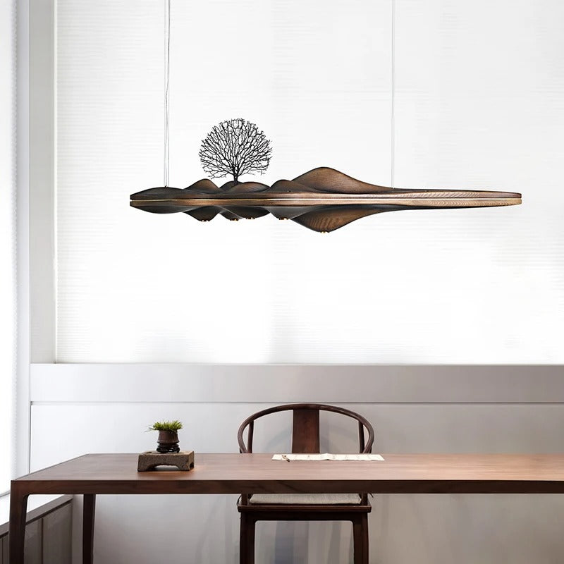 Lustre artistique | Bois véritable